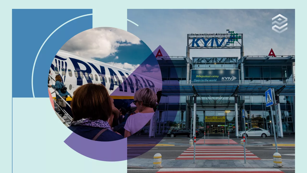 Фото: Аеропорт Київ/Facebook, Unsplash. Колаж: Pro Гроші