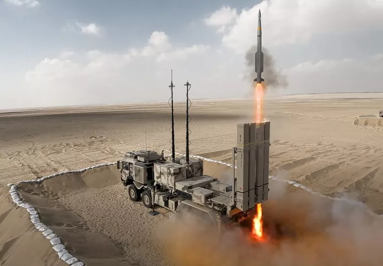 Запуск ракет системою IRIS-T SLM