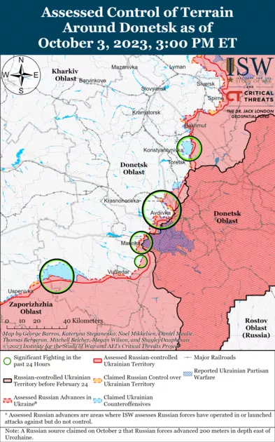 Карта бойових дій | Фото: ISW