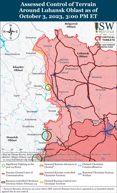 Карта бойових дій | Фото: ISW